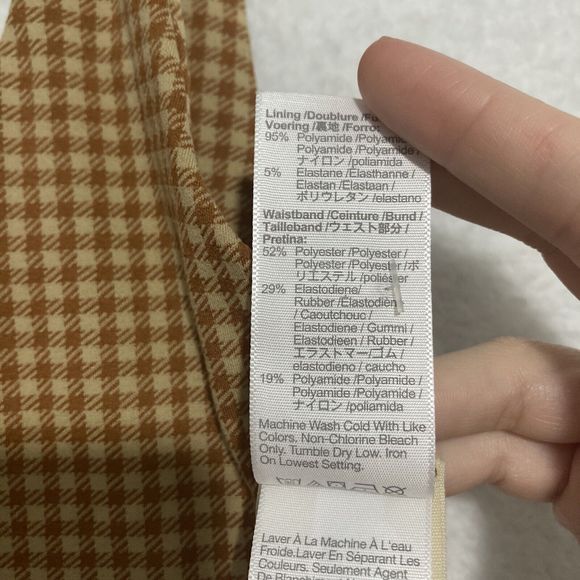 Madewell Xxs 2xs Sports Bra Flex Square-Neck yoga Pilates Check Checkered - Picture 3 of 6